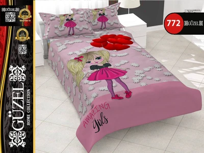 ست روتختی دخترانه سه بعدی گوزل یک نفره کد 772