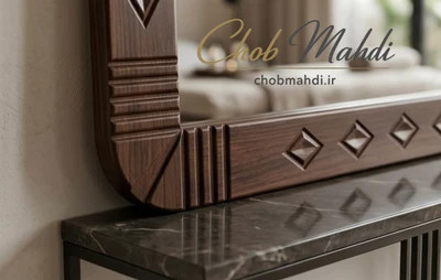 قاب آینه تک وکیوم ۱۰۰*۶۵ – آینه دیواری مناسب پذیرایی و اتاق خواب و کنسول